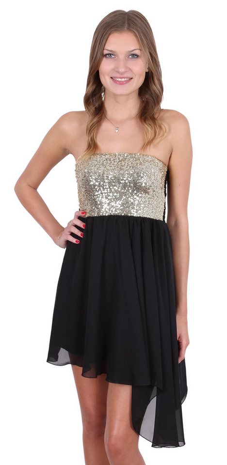 Sarcia.eu Minikleid John Zack schwarzes Minikleid aus Chiffon, Pailetten M von Sarcia.eu