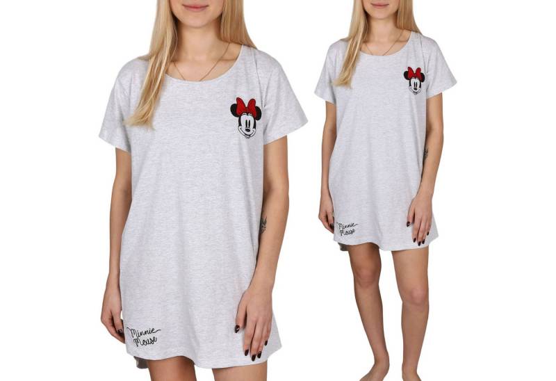 Sarcia.eu Nachthemd DISNEY Nachthemd Damen – Minnie Mouse, Kurzarm, Grau Meliert von Sarcia.eu
