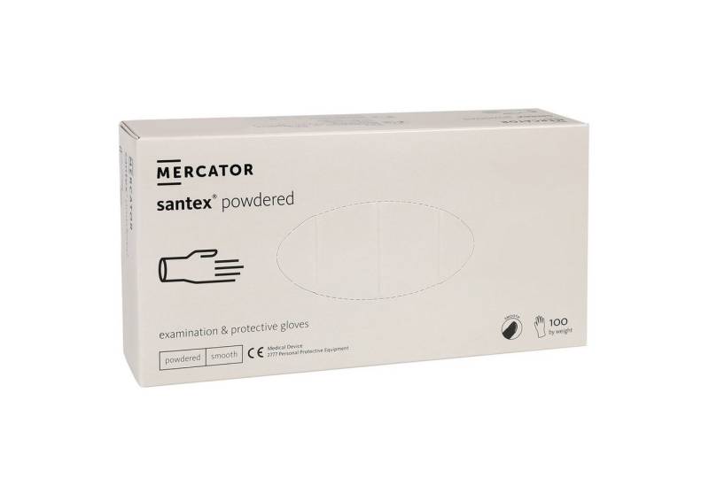 Sarcia.eu Nitril-Handschuhe Weiße Latexhandschuhe mit Puder MERCATOR 100 Stück von Sarcia.eu