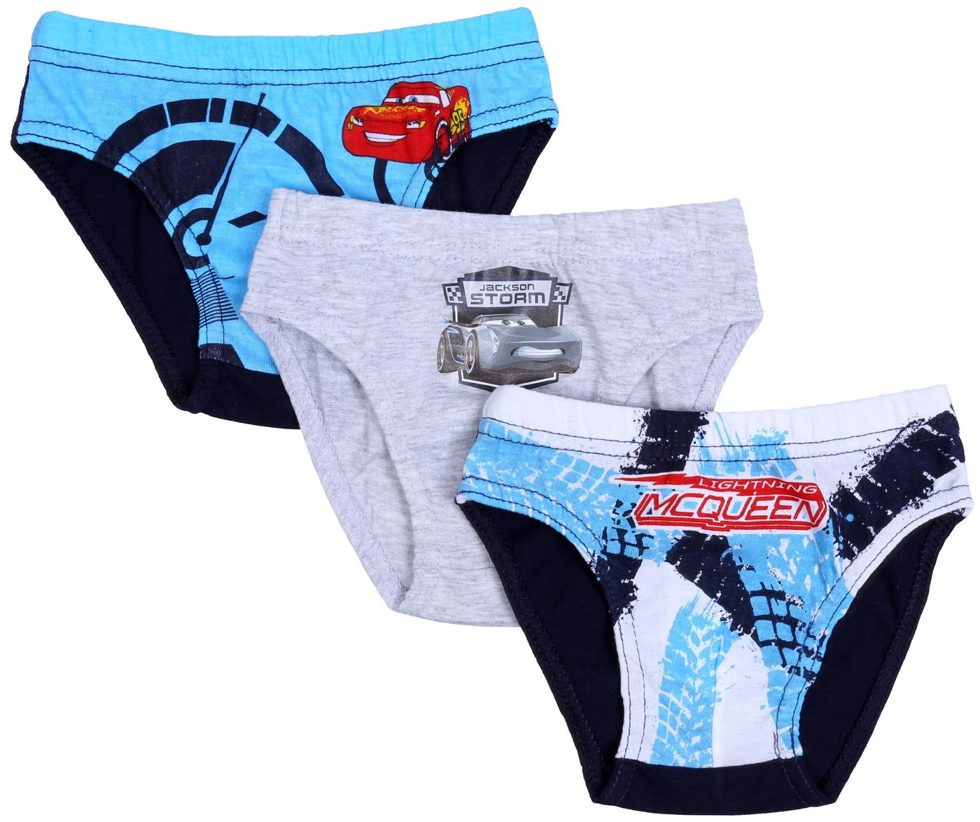 Sarcia.eu Pagenschlüpfer 3x Blau-dunkelblau-graue Unterhose für Jungen AUTOS CARS 4-5 Jahre von Sarcia.eu