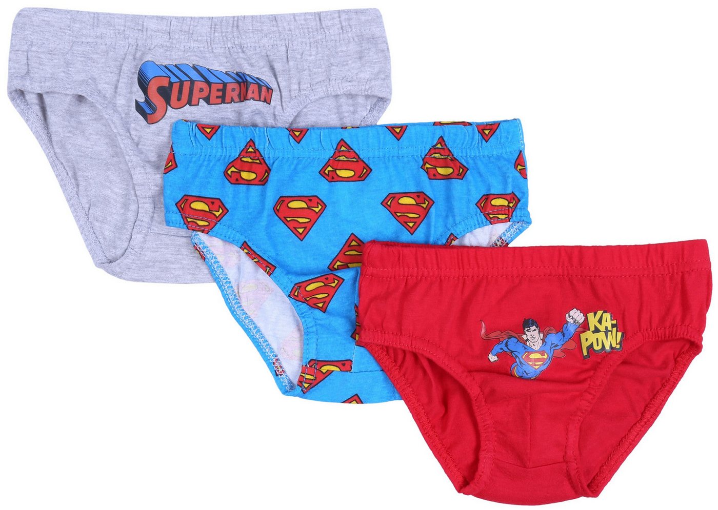 Sarcia.eu Pagenschlüpfer 3x Blau-rote Jungen-Unterhose SUPERMAN 7-8 Jahre von Sarcia.eu