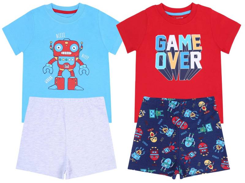 Sarcia.eu Pyjama 2 x Blau-roter Roboter-Pyjama 3-4 Jahre von Sarcia.eu