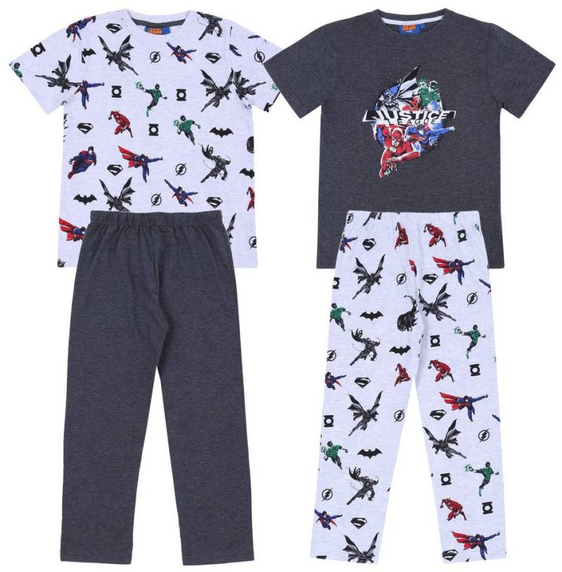 Sarcia.eu Pyjama 2 x grauer Schlafanzug Gerechtigkeitsliga 8-9 Jahre von Sarcia.eu