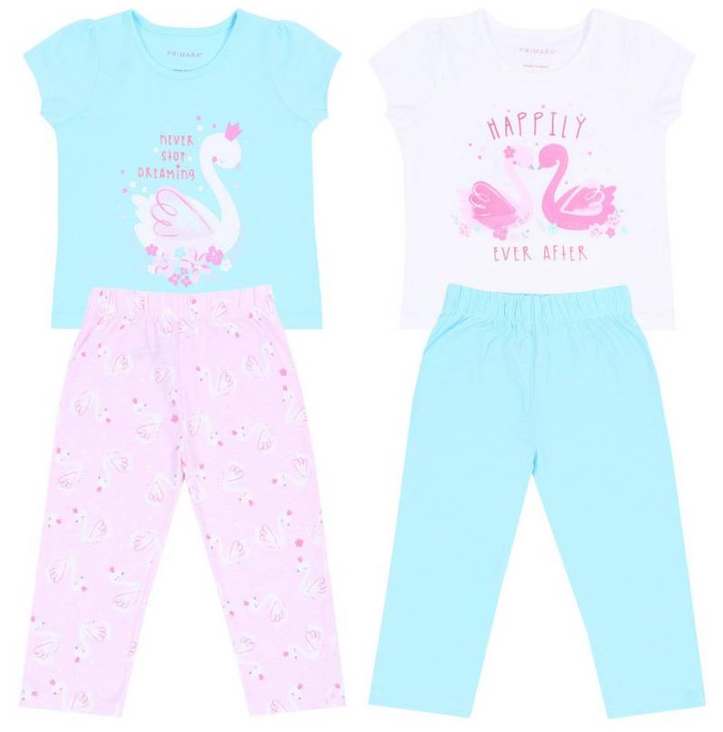 Sarcia.eu Pyjama 2x Blaues Pyjama mit Schwäne 3-4 Jahre von Sarcia.eu