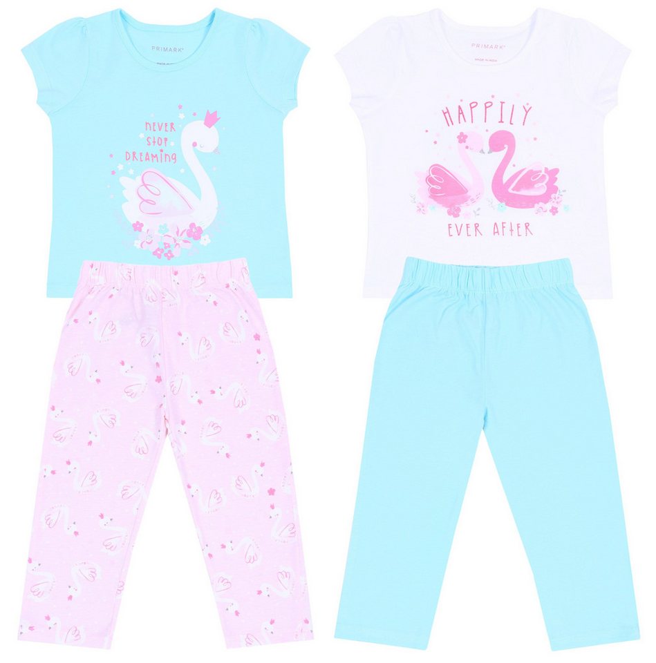 Sarcia.eu Pyjama 2x Blaues Pyjama mit Schwäne 6-7 Jahre von Sarcia.eu