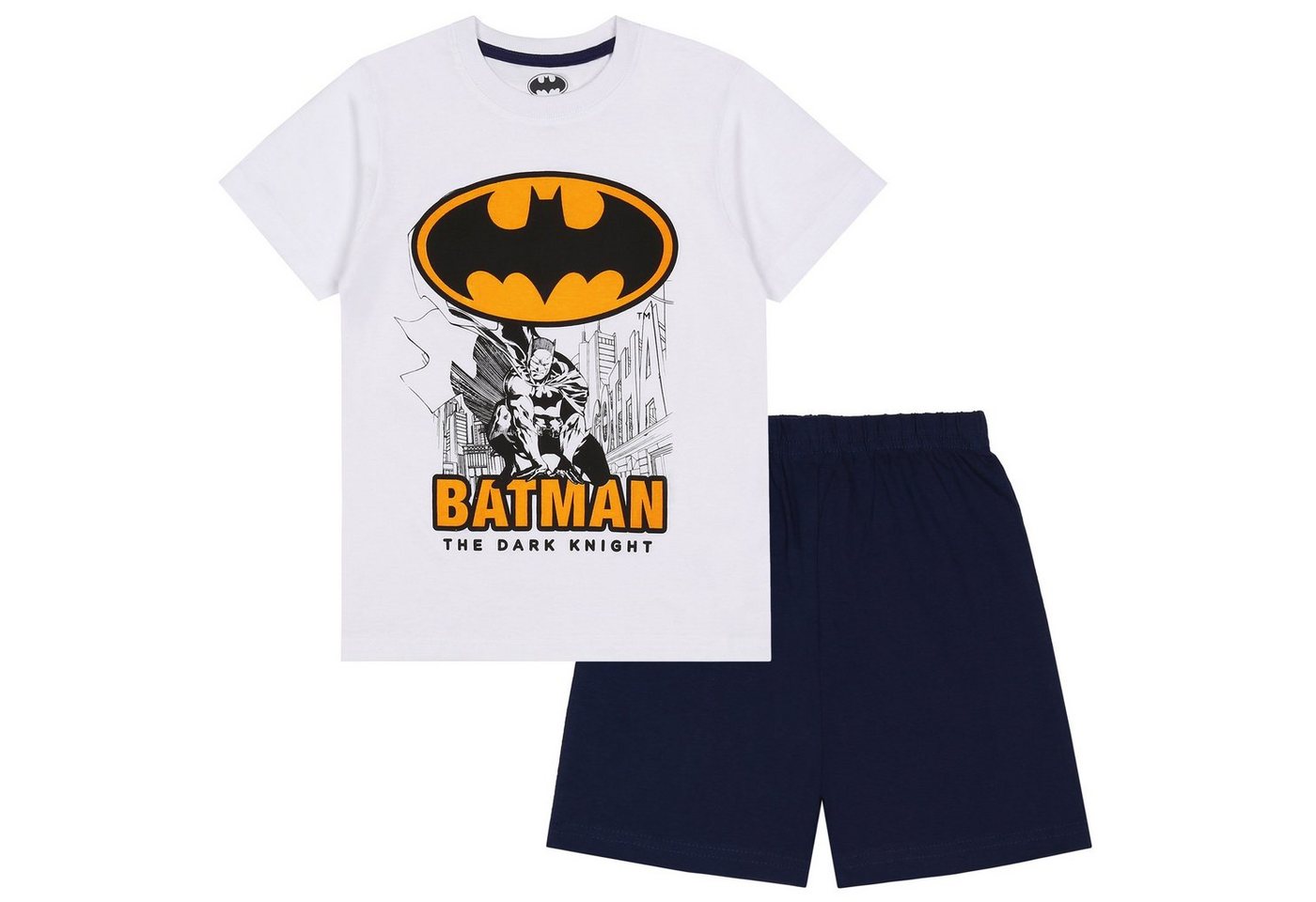 Sarcia.eu Pyjama Batman Sommer Pyjama für Jungen, kurzarm, weiß-marineblau von Sarcia.eu