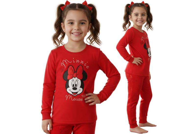 Sarcia.eu Pyjama DISNEY Minnie Mouse Pyjama, rote Mädchen, zweiteilig, lange Ärmel von Sarcia.eu