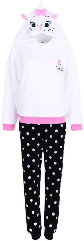 Sarcia.eu Pyjama Disney Katze Marie Pyjama/Schlafanzug für Damen, warm, weiß-schwarz L von Sarcia.eu