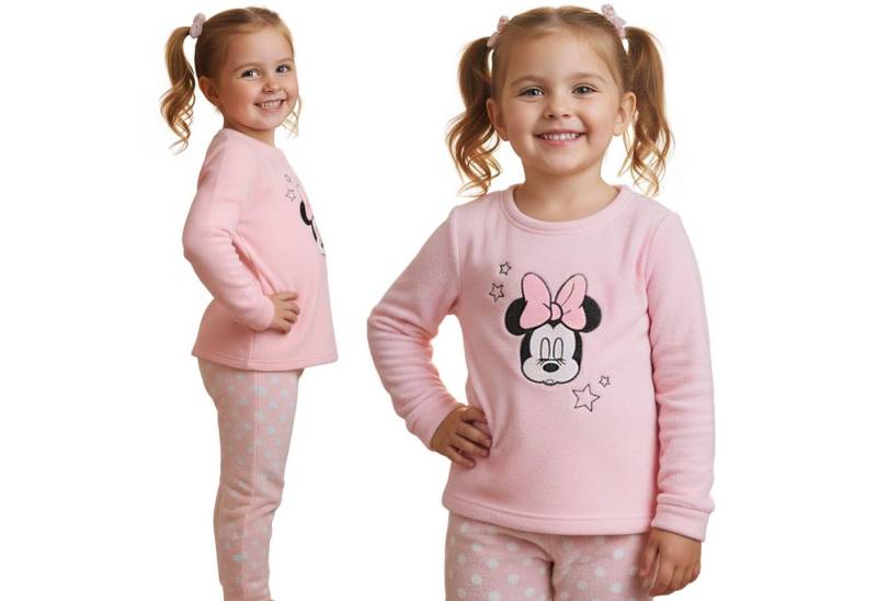 Sarcia.eu Pyjama Disney Minnie Mouse Pyjama rosa, Fleece zweiteilig, lange Ärmel von Sarcia.eu