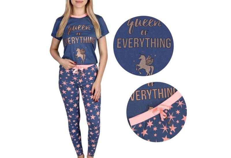 Sarcia.eu Pyjama Dunkelblaues Einhorn-Pyjama M von Sarcia.eu