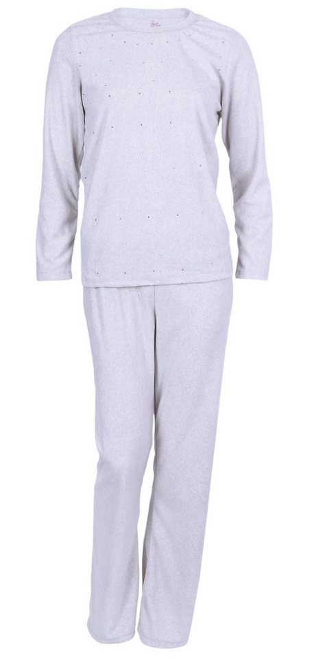 Sarcia.eu Pyjama Grauer Pyjama mit Pailletten, langärmelig bequem angenehmer Stoff L von Sarcia.eu