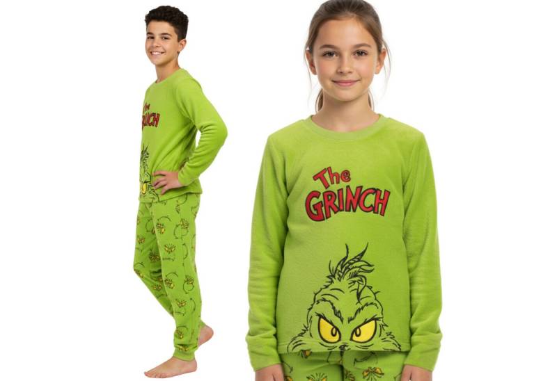 Sarcia.eu Pyjama Grinch Kinder Pyjama, warmer Polar-Schlafanzug für den Winter von Sarcia.eu