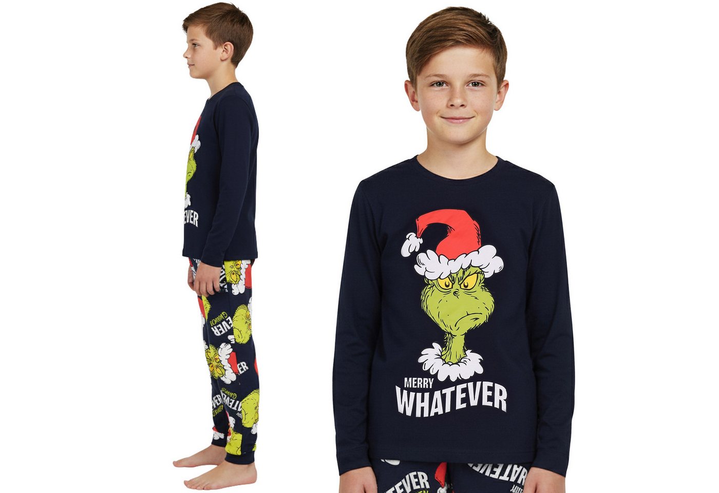 Sarcia.eu Pyjama Grinch Weihnachts-Pyjama für Jungen, zweiteilig, 100% Baumwolle von Sarcia.eu