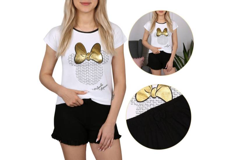 Sarcia.eu Pyjama Minnie Mouse Mädchen Pyjama mit kurzer Hose, weiß-schwarz von Sarcia.eu