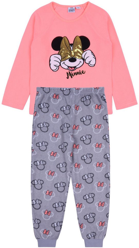 Sarcia.eu Pyjama Pyjama Minnie Mouse Neonfarbenem Oberteil mit Pailletten 8-9 Jahre von Sarcia.eu