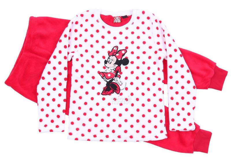 Sarcia.eu Pyjama Warmes, weiß-rotes Disney's Minnie-Mouse-Pyjama 9-10 Jahre von Sarcia.eu