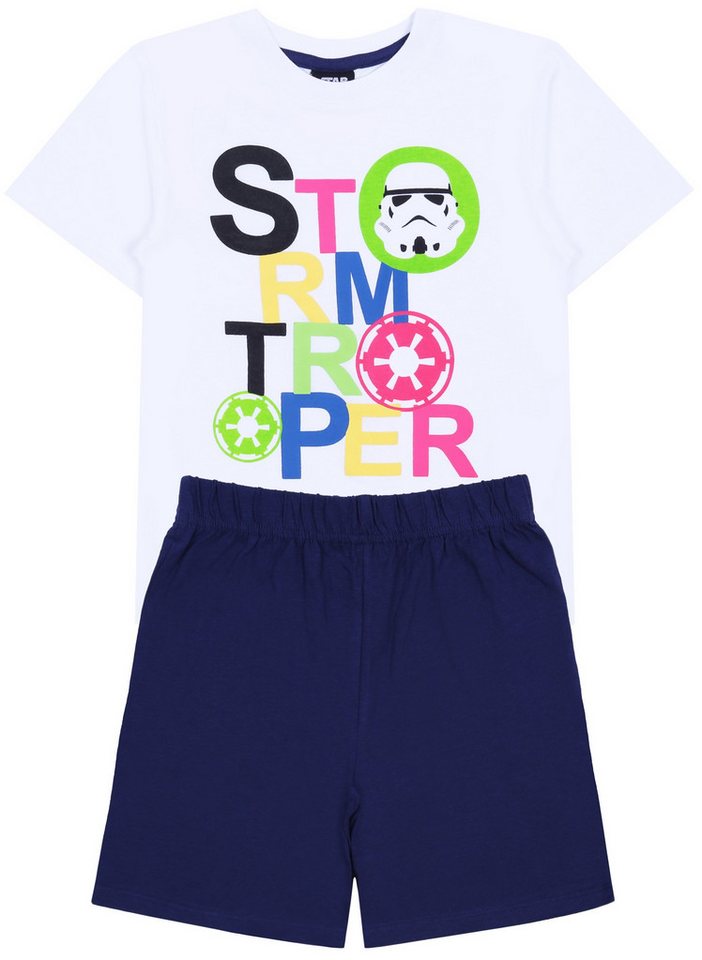 Sarcia.eu Pyjama Weiß-dunkelblaues, zweiteiliges Jungen Pyjama STAR WARS 10 Jahre von Sarcia.eu