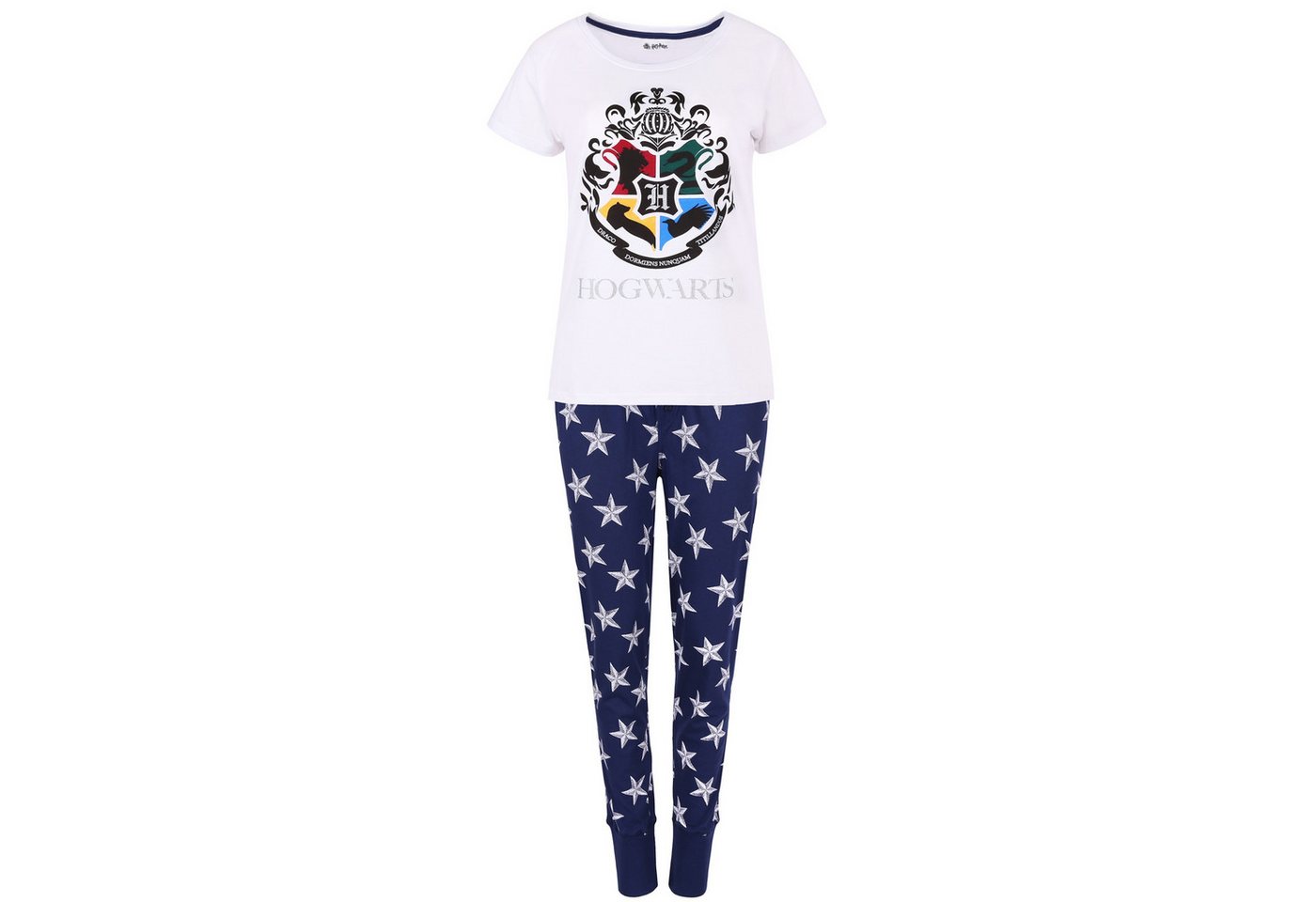 Sarcia.eu Pyjama Weiß-dunkelblaues Pyjama/Schlafanzug für Damen, Harry Potter L von Sarcia.eu