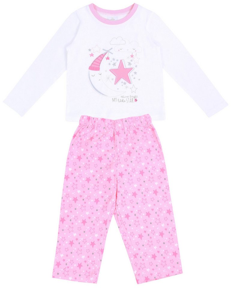 Sarcia.eu Pyjama Weiß-pinkes Pyjama Schlafanzug mit Sternen gemustert 2-3 Jahre von Sarcia.eu