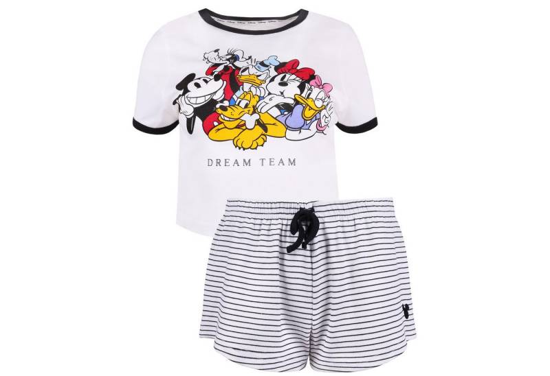 Sarcia.eu Pyjama Weiß-schwarzes gestreiftes Damenpyjama Mickey Maus DISNEY S von Sarcia.eu