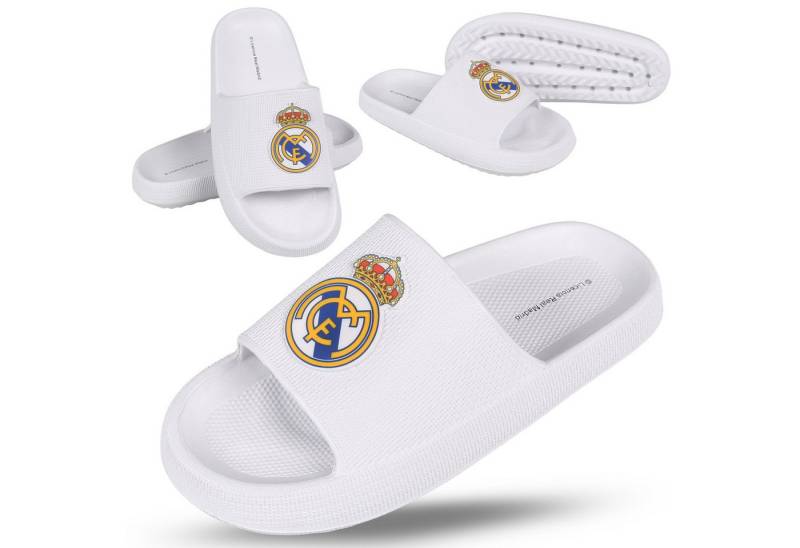 Sarcia.eu Real Madrid Flip‑Flops Erwachsene, weiß – Schaumstoff, dicke Sohle Badeschuh von Sarcia.eu