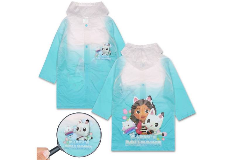 Sarcia.eu Regenjacke Gabby's Dollhouse Blau-weißer Mädchen Regenmantel mit Kapuze 4-5 Jahre von Sarcia.eu
