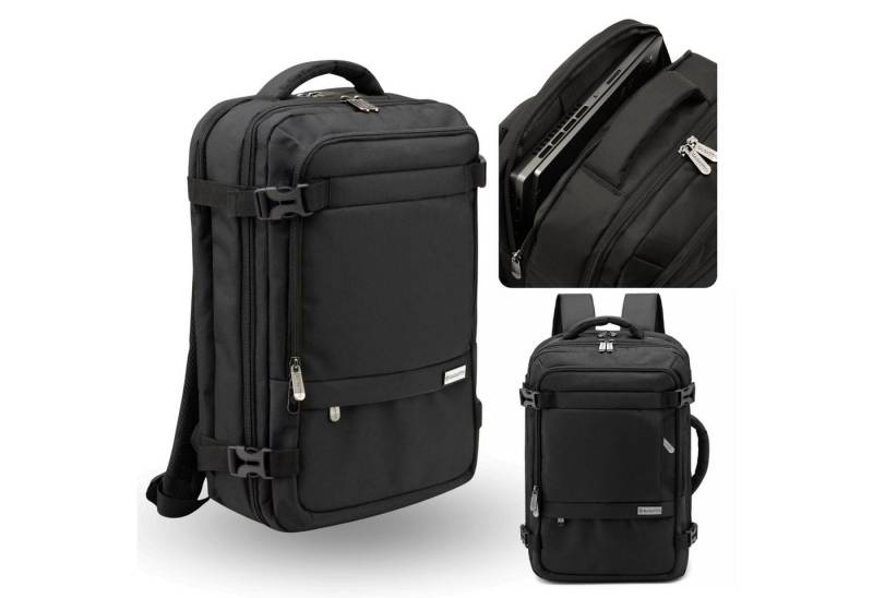 Sarcia.eu Reiserucksack Zagatto Schwarzer Reiserucksack für das Flugzeug 45x30x15 cm von Sarcia.eu