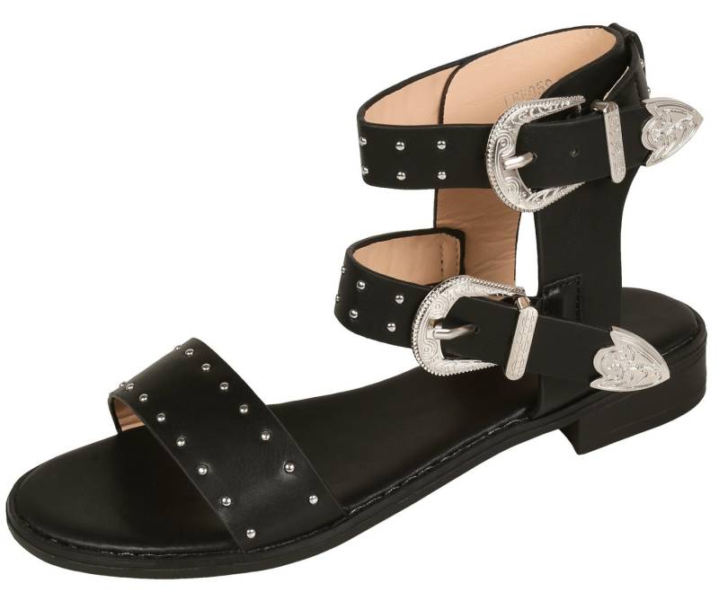Sarcia.eu Römersandalen für Damen mit silberfarbenen Schnallen VICES 39 EU Sandalette von Sarcia.eu