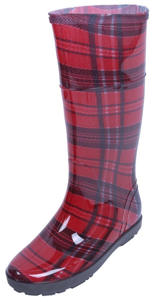 Sarcia.eu Rote karierte Gummistiefel HAWAI LADY PRINT DEMAR 36 EU Gummistiefel von Sarcia.eu