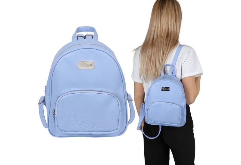Sarcia.eu Rucksack DISNEY Stitch Blauer Leder Rucksack, kleiner Rucksack 10x23x27 cm von Sarcia.eu