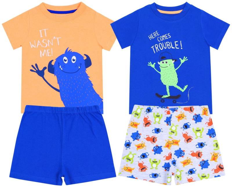 Sarcia.eu Schlafanzug 2 x Blaues Pyjama mit Monster-Motiv 3-4 Jahre von Sarcia.eu