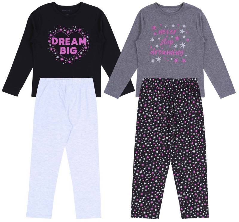 Sarcia.eu Schlafanzug 2 x Schwarz-grauer Mädchenschlafanzug 7-8 Jahre von Sarcia.eu