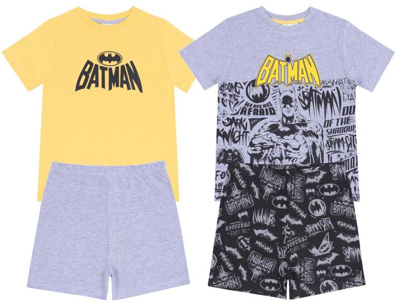 Sarcia.eu Schlafanzug 2x Gelb-grauer Pyjama Batman DC COMICS 9-10 Jahre von Sarcia.eu