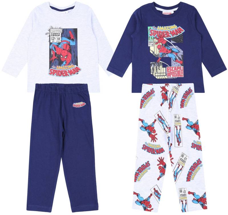 Sarcia.eu Schlafanzug 2x Grau-Marine Pyjama SPIDER-MAN Marvel 18-24 Monate von Sarcia.eu