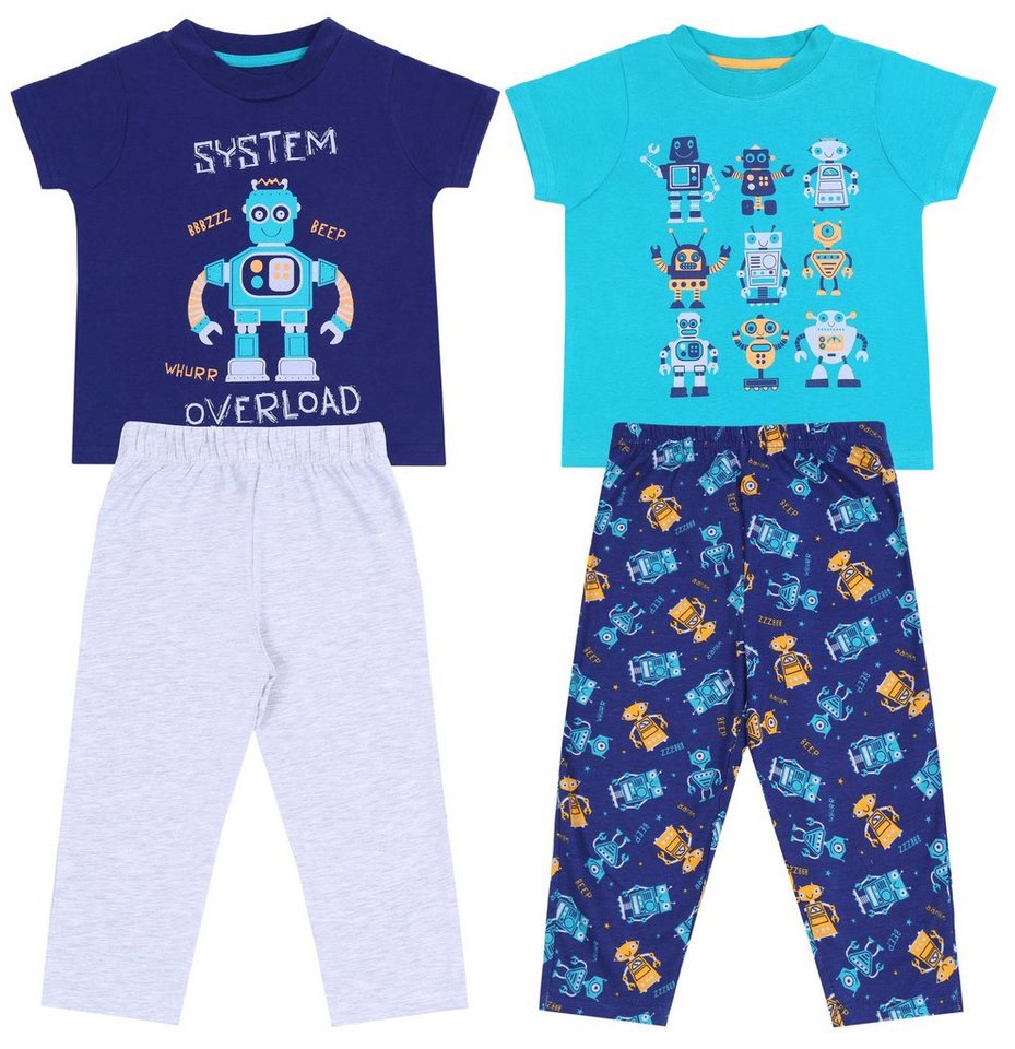 Sarcia.eu Schlafanzug 2x Pyjama für Jungen mit Roboter-Print, kurzärmelig 18-24 Monate von Sarcia.eu