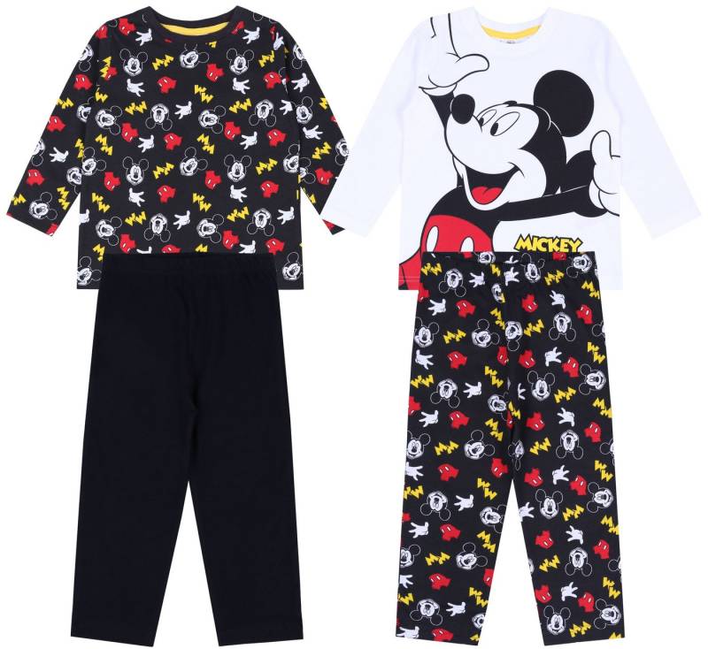Sarcia.eu Schlafanzug 2x Schwarz-weißer Pyjama Mickey Mouse DISNEY 3-4 Jahre von Sarcia.eu