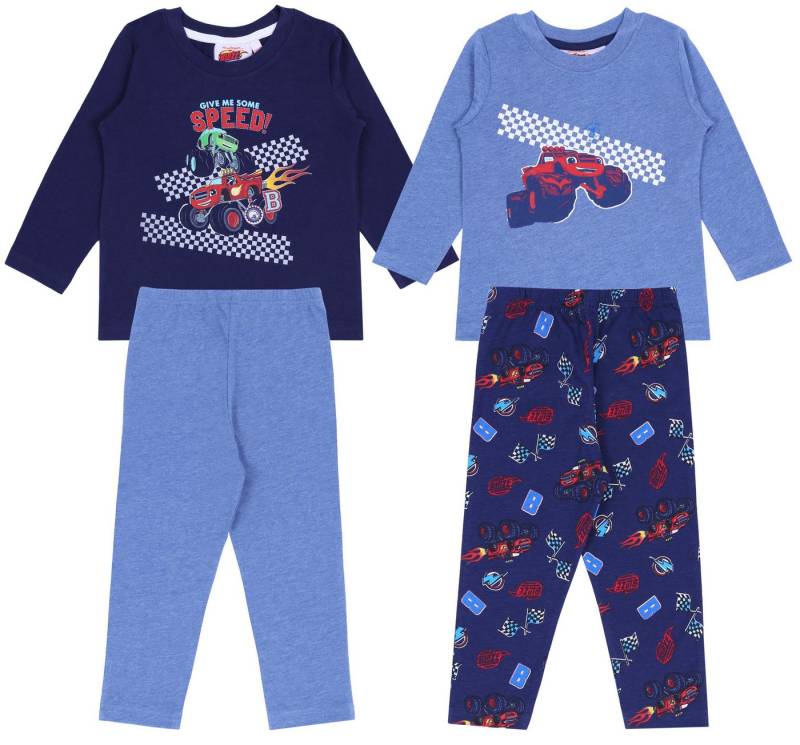 Sarcia.eu Schlafanzug 2x dunkelblauer Pyjama Blaze Nickelodeon 18-24 Monate von Sarcia.eu