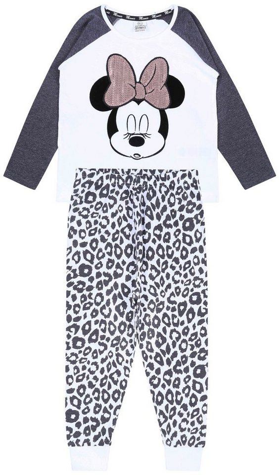 Sarcia.eu Schlafanzug DISNEY MINNIE MAUS Pyjama Schlafanzug mit Leoparden-Print, 4-5 Jahre von Sarcia.eu