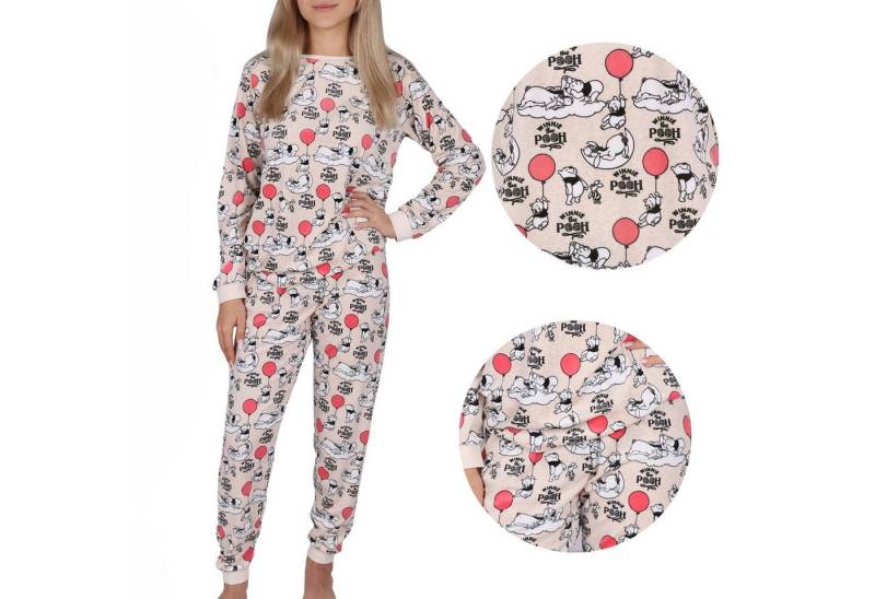 Sarcia.eu Schlafanzug DISNEY Pu Der Bär Zweiteiliger Damen Pyjama, beige, mit langer Hose M von Sarcia.eu