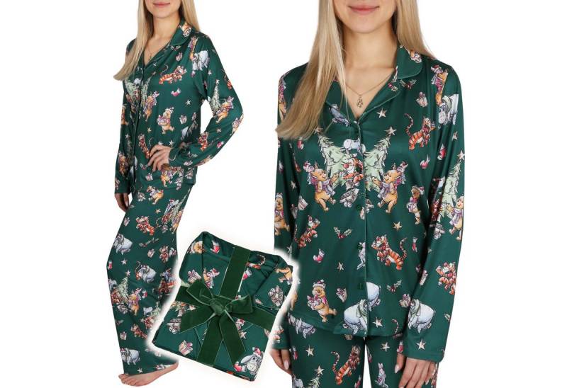 Sarcia.eu Schlafanzug Disney Winnie Puuh Damen Weihnachtspyjama, zweiteilig, mit Knöpfen von Sarcia.eu