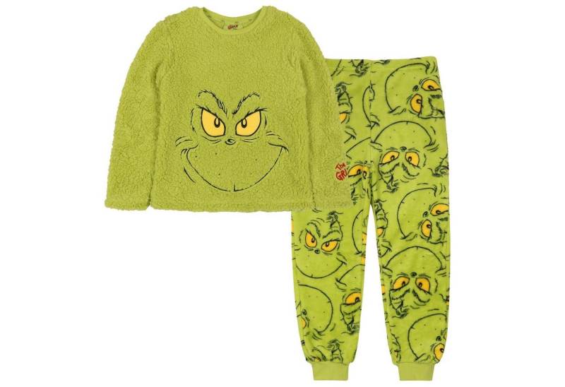 Sarcia.eu Schlafanzug Der Grinch Kinder Weihnachtsschlafanzug aus Fleece, warm 9-10 Jahre von Sarcia.eu
