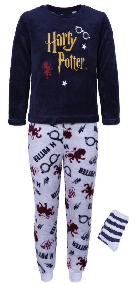 Sarcia.eu Schlafanzug Dunkelblau-grauer Pyjama + Socken HARRY POTTER 5-6 Jahre von Sarcia.eu