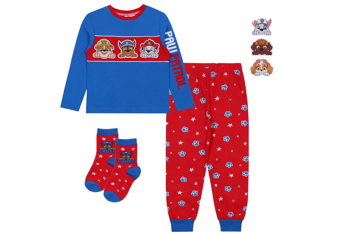 Sarcia.eu Schlafanzug Geschenkset: Pyjama + Socken für Jungen Paw Patrol 3-4 Jahre von Sarcia.eu