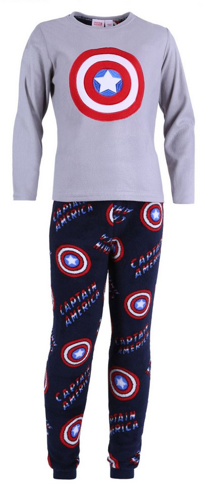 Sarcia.eu Schlafanzug Grau-marineblauer Schlafanzug Captain America 7-8 Jahre von Sarcia.eu