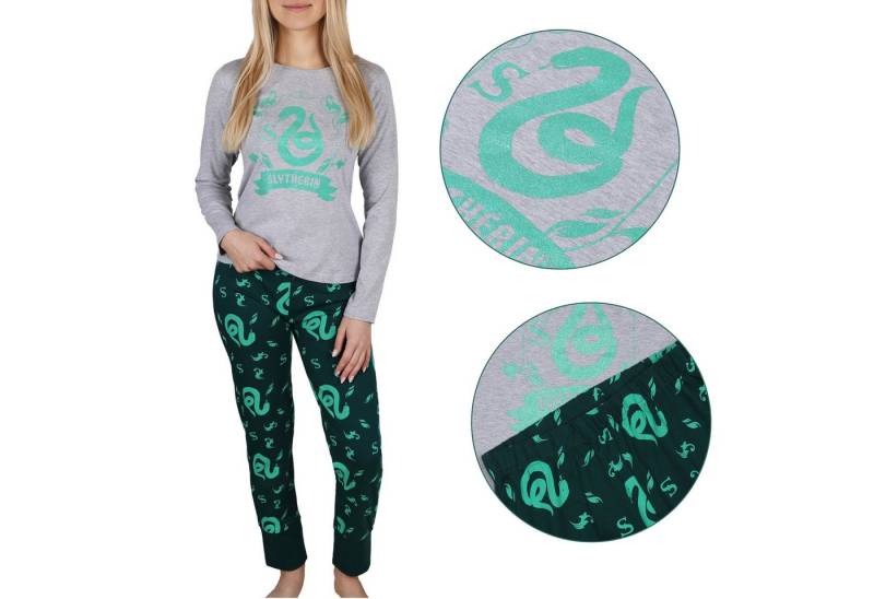 Sarcia.eu Schlafanzug Harry Potter Slytherin Zweiteiliger Mädchen Pyjama, grün 9-10 Jahre von Sarcia.eu