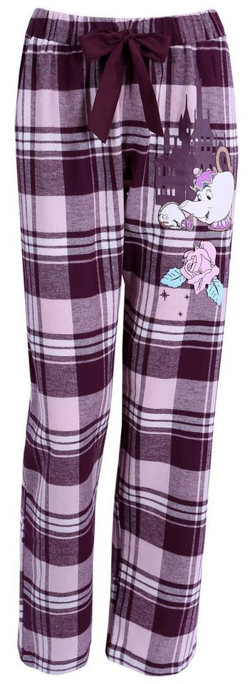 Sarcia.eu Schlafanzug Lilafarbene karierte Hose "die Schöne und die Bestie" DISNEY XS von Sarcia.eu
