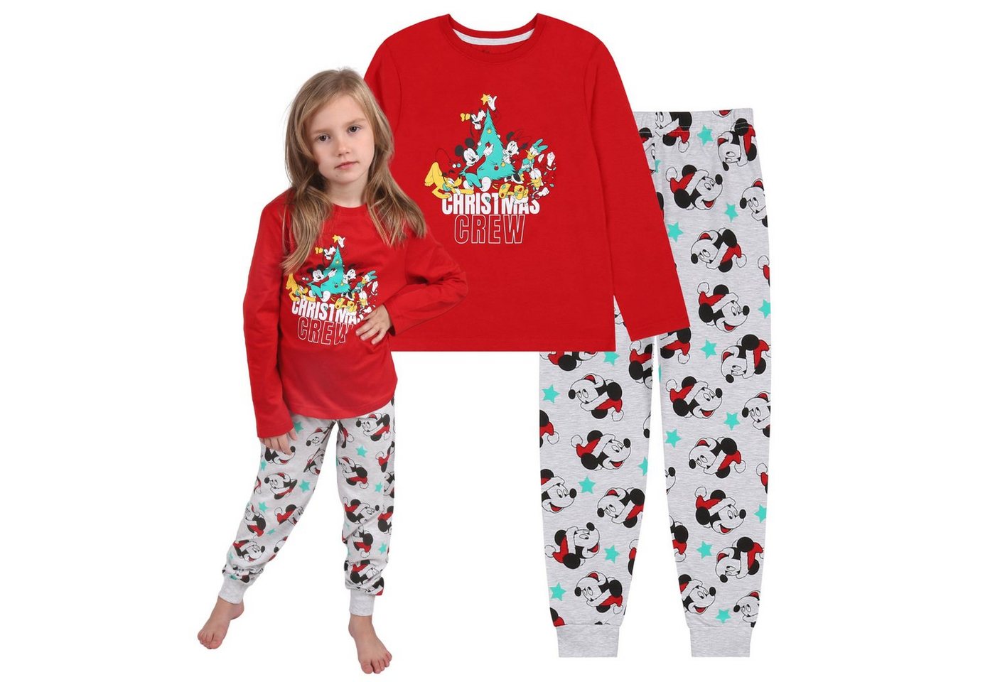 Sarcia.eu Schlafanzug Mickey Maus und Freunde Disney Weihnachtspyjama für Kinder, 9-10 Jahre von Sarcia.eu