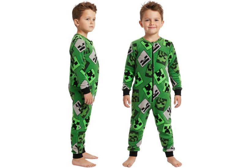 Sarcia.eu Schlafanzug Minecraft Creeper Polar-Pyjama für Jungen, Overall mit Reißverschluss von Sarcia.eu