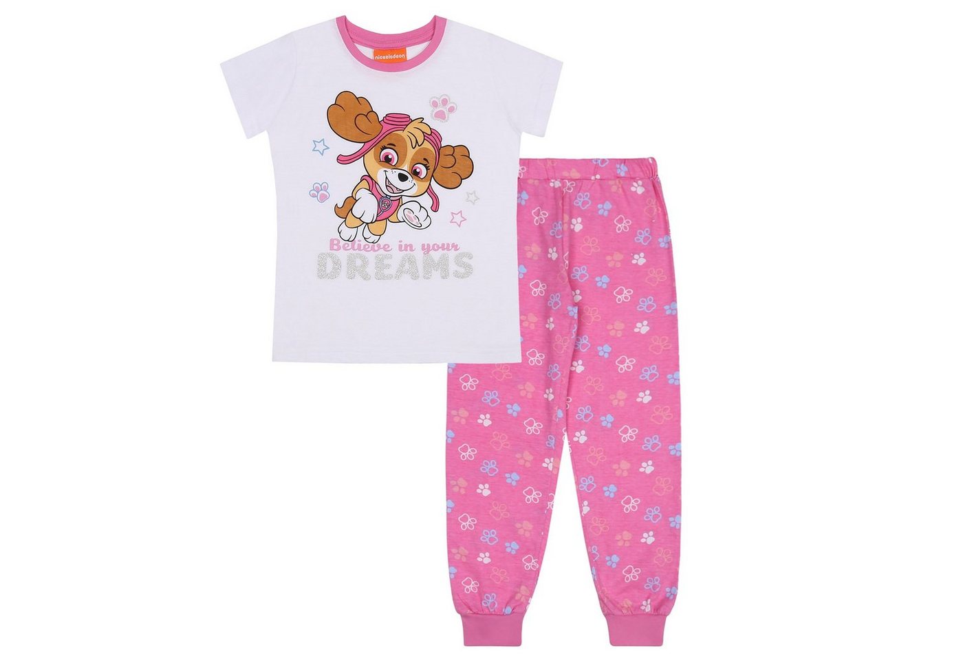 Sarcia.eu Schlafanzug PAW Patrol SKYE, Mädchen Kurzarm-Pyjama, Baumwolle, 122-128 cm von Sarcia.eu