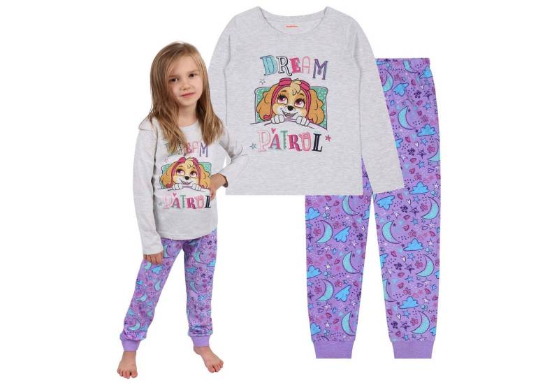Sarcia.eu Schlafanzug PAW Patrol SKYE Mädchen Schlafanzug, grau, lila 7 Jahre, 122 von Sarcia.eu